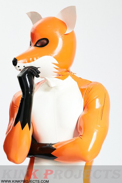 Male 'Fox Trotter' Shoulder-Zipper Catsuit With Inflatable Tail