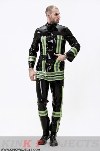 Male 'Rescue Service' Latex Uniform Jacket