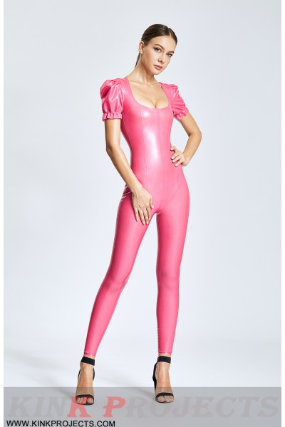 Love in Pink Short-sleeved Catsuit 