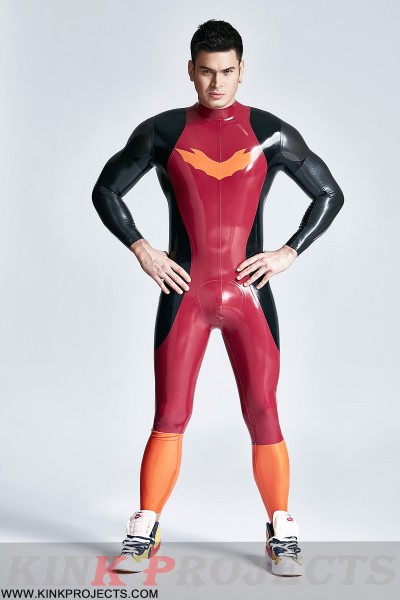 Male Winged-Chest Back Zip Catsuit 