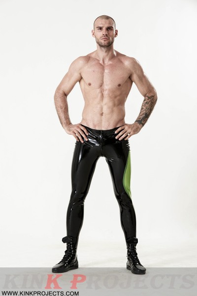 Male 'Side-Winder' Through-Zip Leggings 