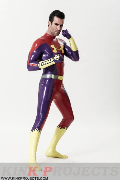 Male 'U-Man' Super Hero Catsuit with Gloves & Feet 