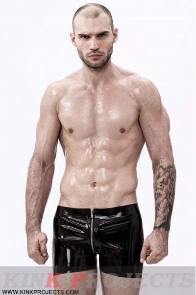 Male Through-Zip Short Shorts