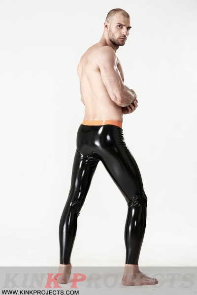 Male Latex Leggings With Front Zipper