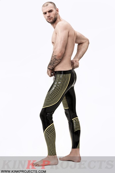 Male 'Illusions' Patterned Latex Leggings