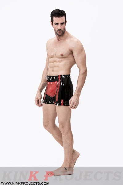 Male Sailor-Front Zip Bondage Shorts