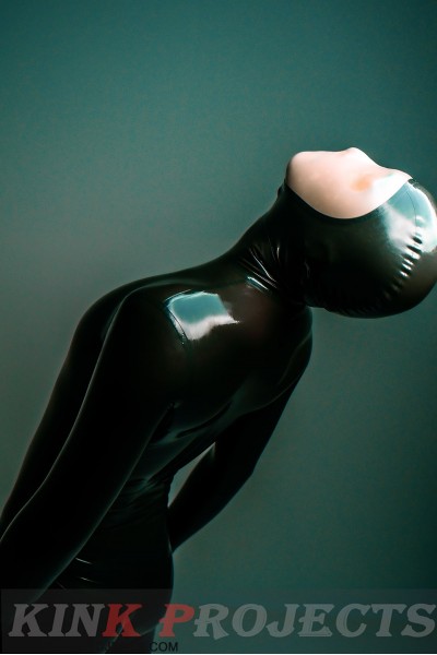 Male Face-Entry Latex Catsuit 