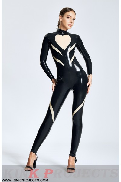 Beautiful Heart Female Catsuit 