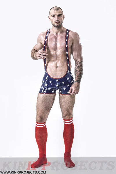 Male Star-Spangled Wrestling Suit 