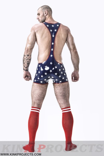 Male Star-Spangled Wrestling Suit 