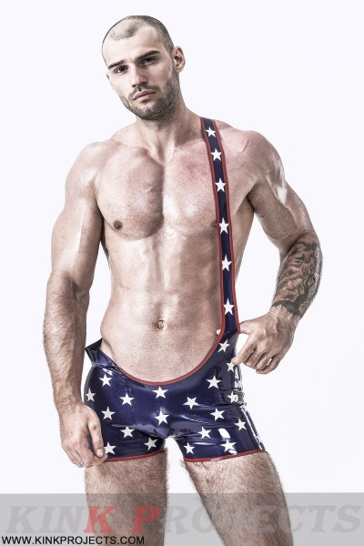 Male Star-Spangled Wrestling Suit 