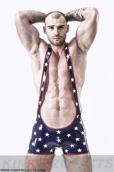 Male Star-Spangled Wrestling Suit 