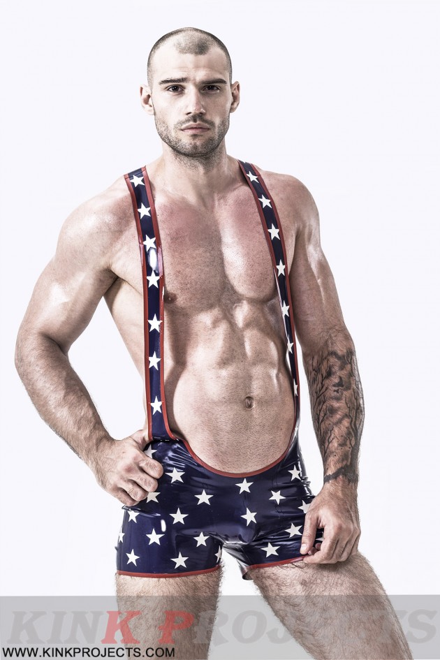 Male Star-Spangled Wrestling Suit 