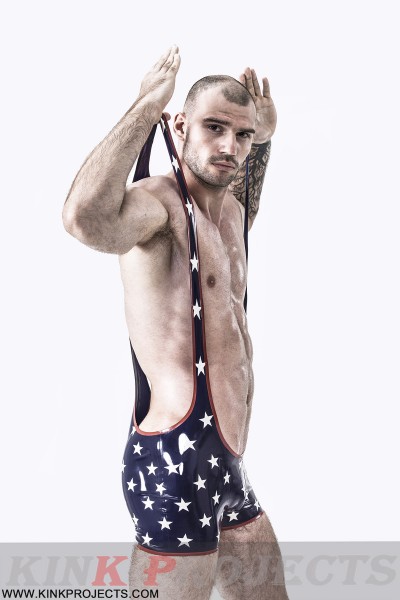 Male Star-Spangled Wrestling Suit 