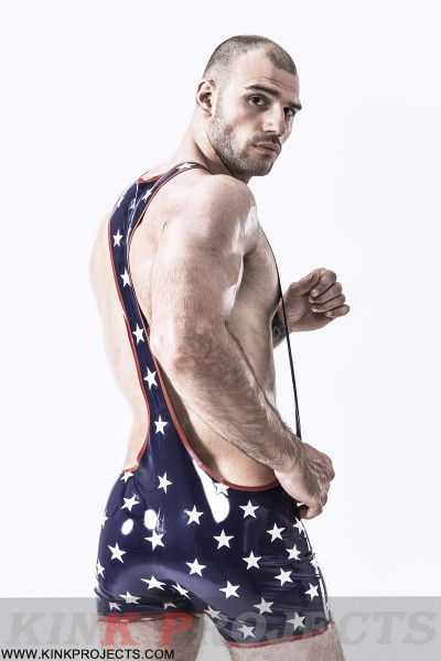 Male Star-Spangled Wrestling Suit 