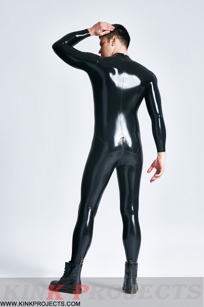 Male 'Mr Muscles' Front-zip Latex Catsuit 