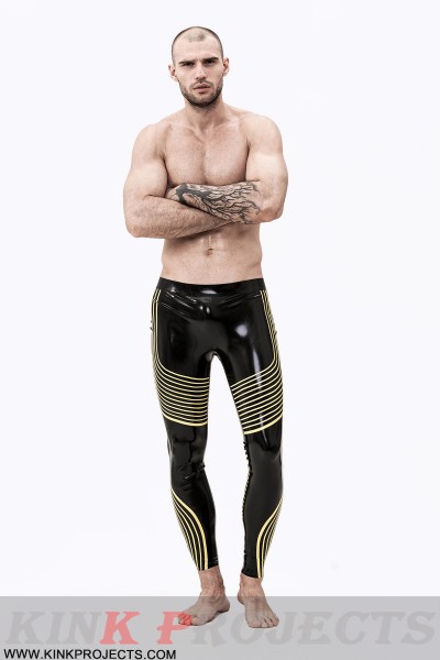 Male 'Illusions' Patterned Latex Leggings