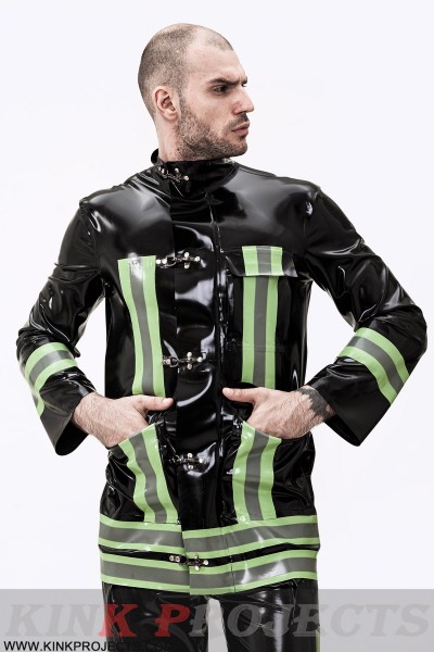 Male 'Rescue Service' Latex Uniform Jacket