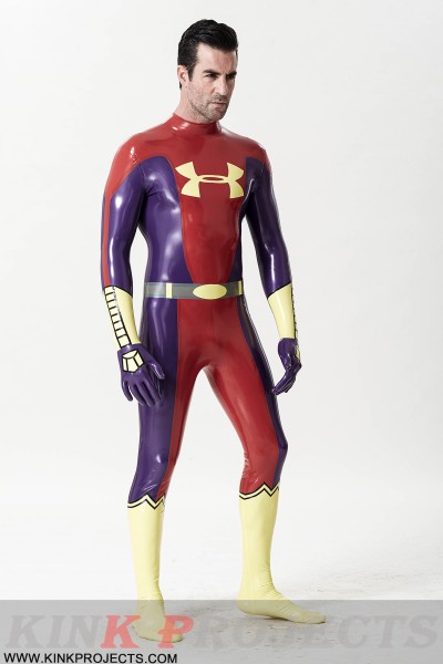 Male 'U-Man' Super Hero Catsuit with Gloves & Feet 