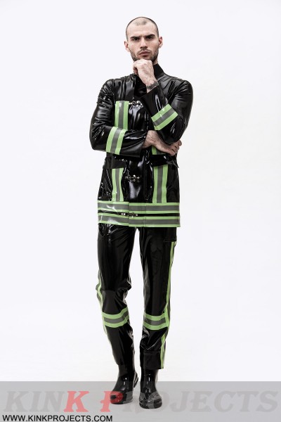 Male 'Rescue Service' Latex Uniform Jacket