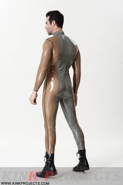 Male 'Silver Sleek' Front-zip Catsuit 