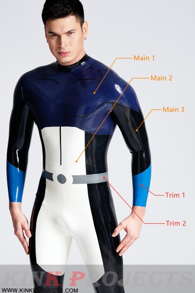 Male 'Skylar' Back Zipper Catsuit