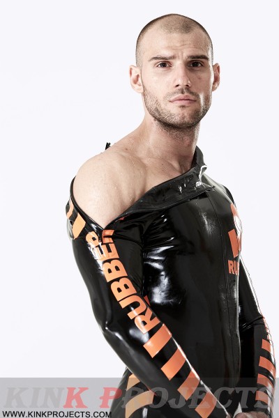 Male 'Respirator' Shoulder-Zip Catsuit