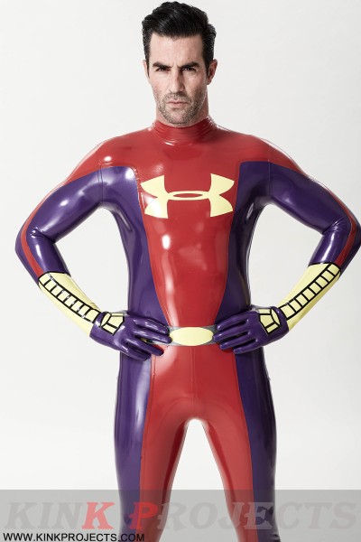 Male 'U-Man' Super Hero Catsuit with Gloves & Feet 