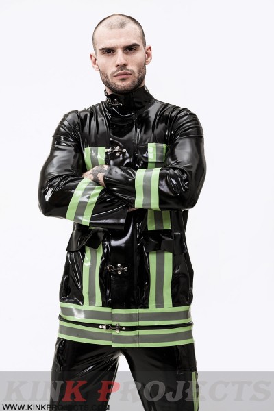 Male 'Rescue Service' Latex Uniform Jacket