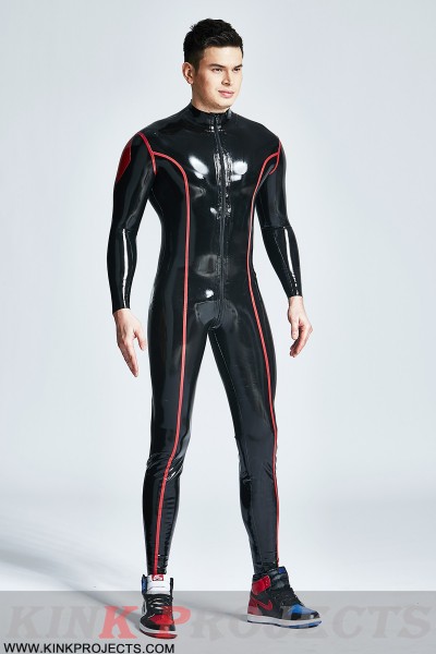 Male 'Diamond Dude' Front Through-Zipper Catsuit