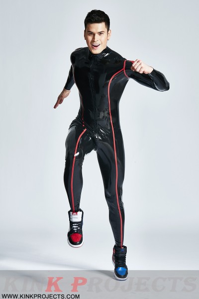 Male 'Diamond Dude' Front Through-Zipper Catsuit