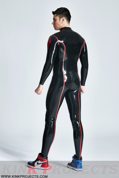 Male 'Diamond Dude' Front Through-Zipper Catsuit