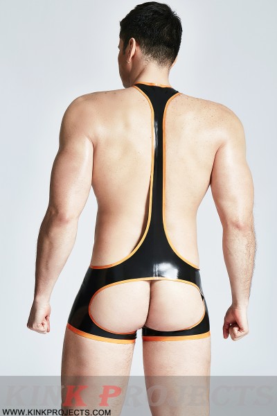 Male 'V' Plunge Wrestling Suit 