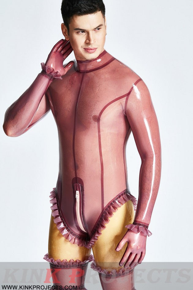 Male 'Burly Burlesque' Neck Entry Leotard Catsuit