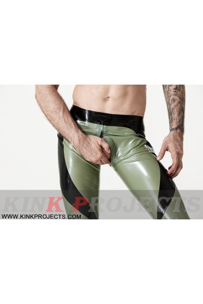 Male 'Pointed Panels' Through-Zip Leggings 