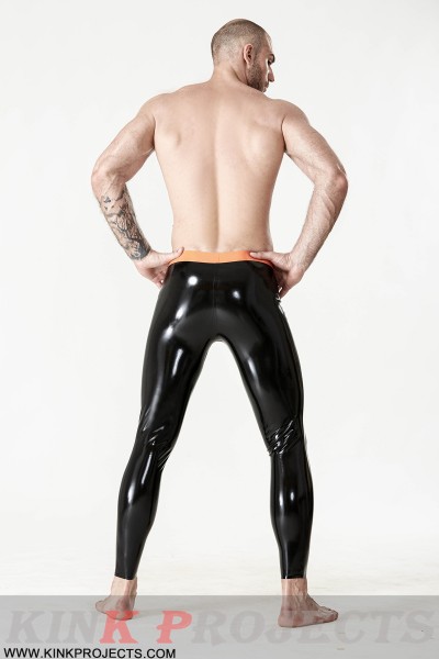 Male Latex Leggings With Front Zipper