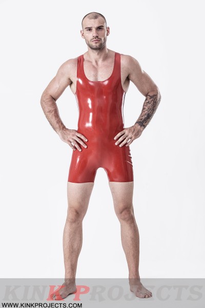 Male Zipperless Short Leg Singlet Suit