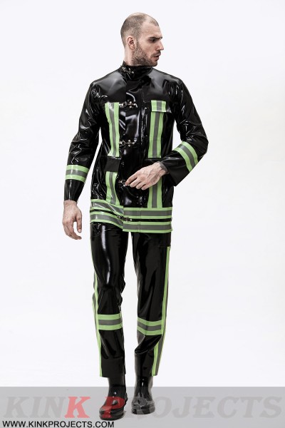 Male 'Rescue Service' Latex Uniform Jacket