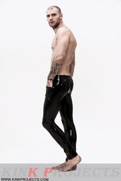 Male 'Sailor-Front' Latex Jeans