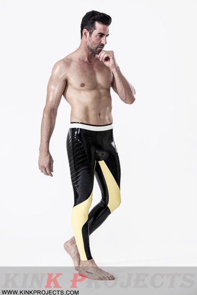 Male Padded Thighs Zipperless Latex Leggings