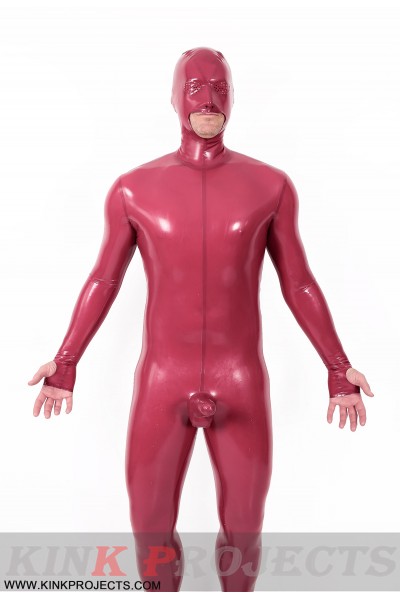 Male Mouth-Entry Gimp Suit with Sheath