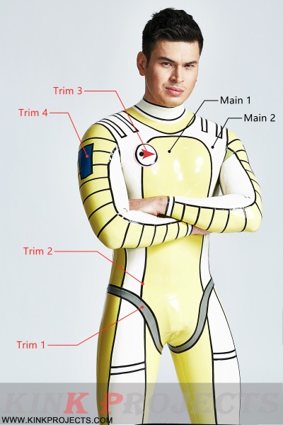 Male 'Moonstruck' Back Zipper Catsuit