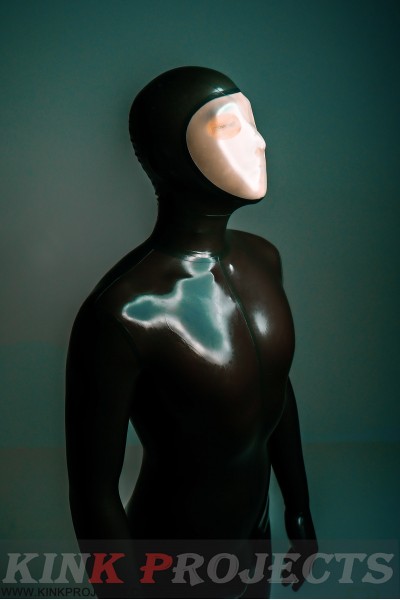 Male Face-Entry Latex Catsuit 