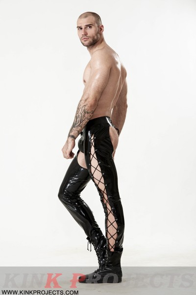 Male Low-Waisted Slim-Cut Laced Chaps