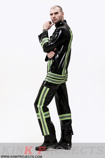 Male 'Rescue Service' Latex Uniform Jacket