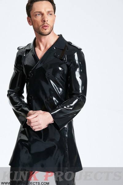 Male Double-Breasted Three-Quarter Trench Coat