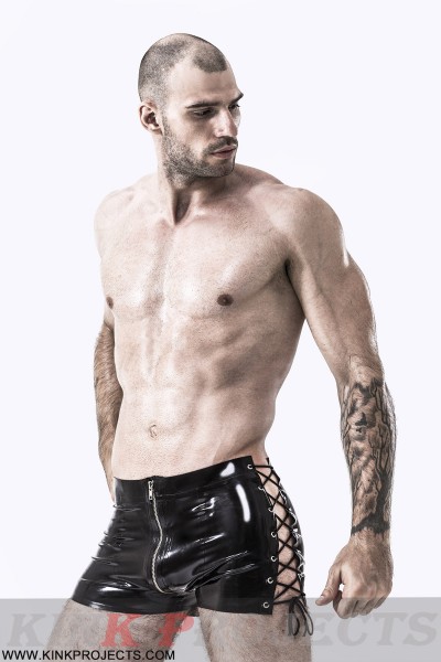 Male Side-laced Zip-front Shorts 