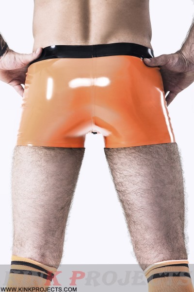 Male Orange Heart Shorts 