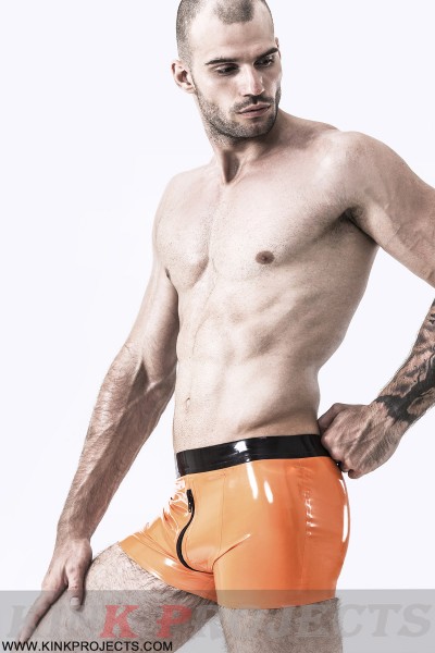 Male Orange Heart Shorts 