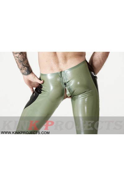 Male 'Pointed Panels' Through-Zip Leggings 